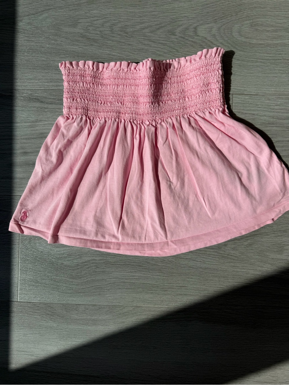Polo by Ralph Lauren Pink Smocked Tube Skirt